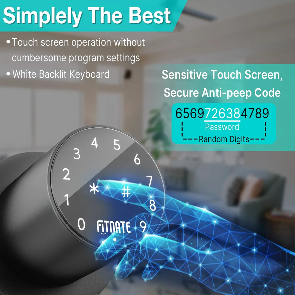 Digital Knob Smart Password Electronic App Control Keypad Door Lock Code