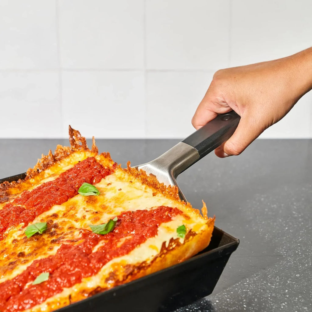 Steel Pizza Spatula Spatula, Rectangular Detroit Grill Kitchen Pizza Stainless Utensil, Oven design Accessories, Pan - Tools Pizza Cutter, Pan Spatula