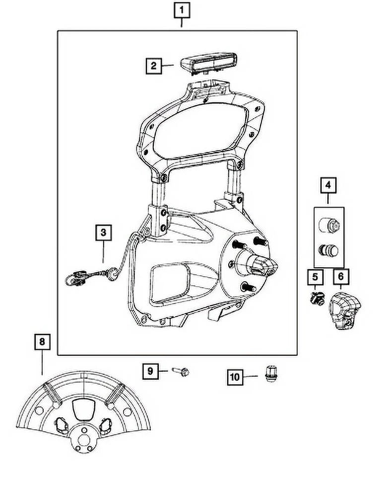 Mopar New View Genuine OE Camera 2018-2024 Rear 68452959AC