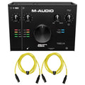 AIR Interface Sure-Fit 2-In/2-Out | 4 24/192 Cables Package Audio USB M-Audio XLR 192 Universal 10FT Yellow with