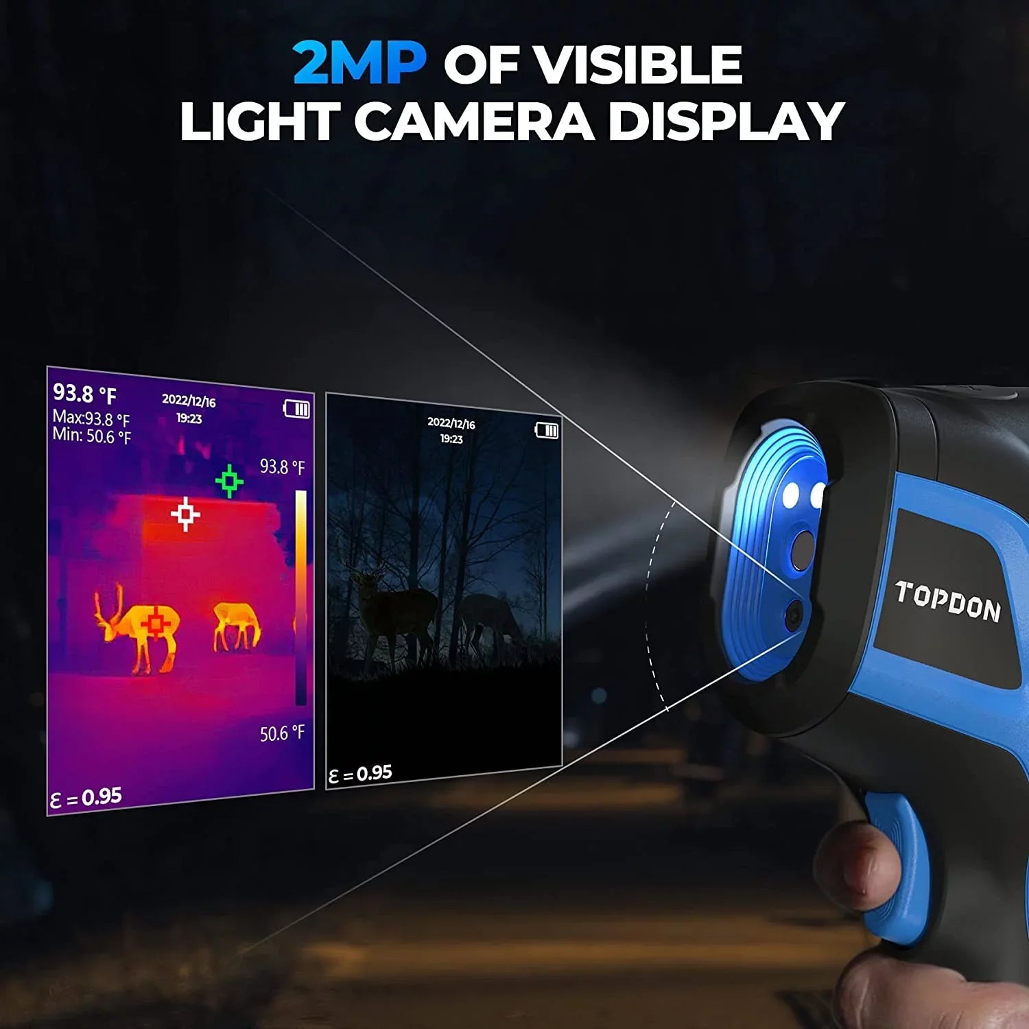 Resolution x -4°F~1022°F Imaging 256 Camera Thermal Infrared Thermal TC005 IR Handheld 192 Dual-Camera Imager High TOPDON