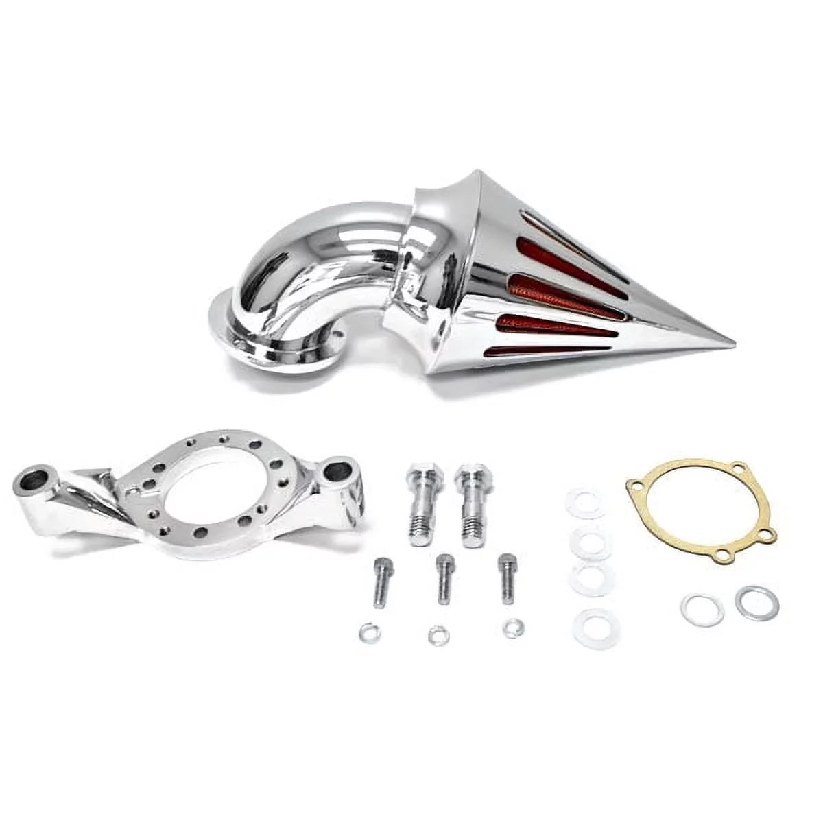 Chrome with Krator Filter CVO Compatible Custom Harley-Davidson Motorcycle Air Applications Spike Cleaner Intake