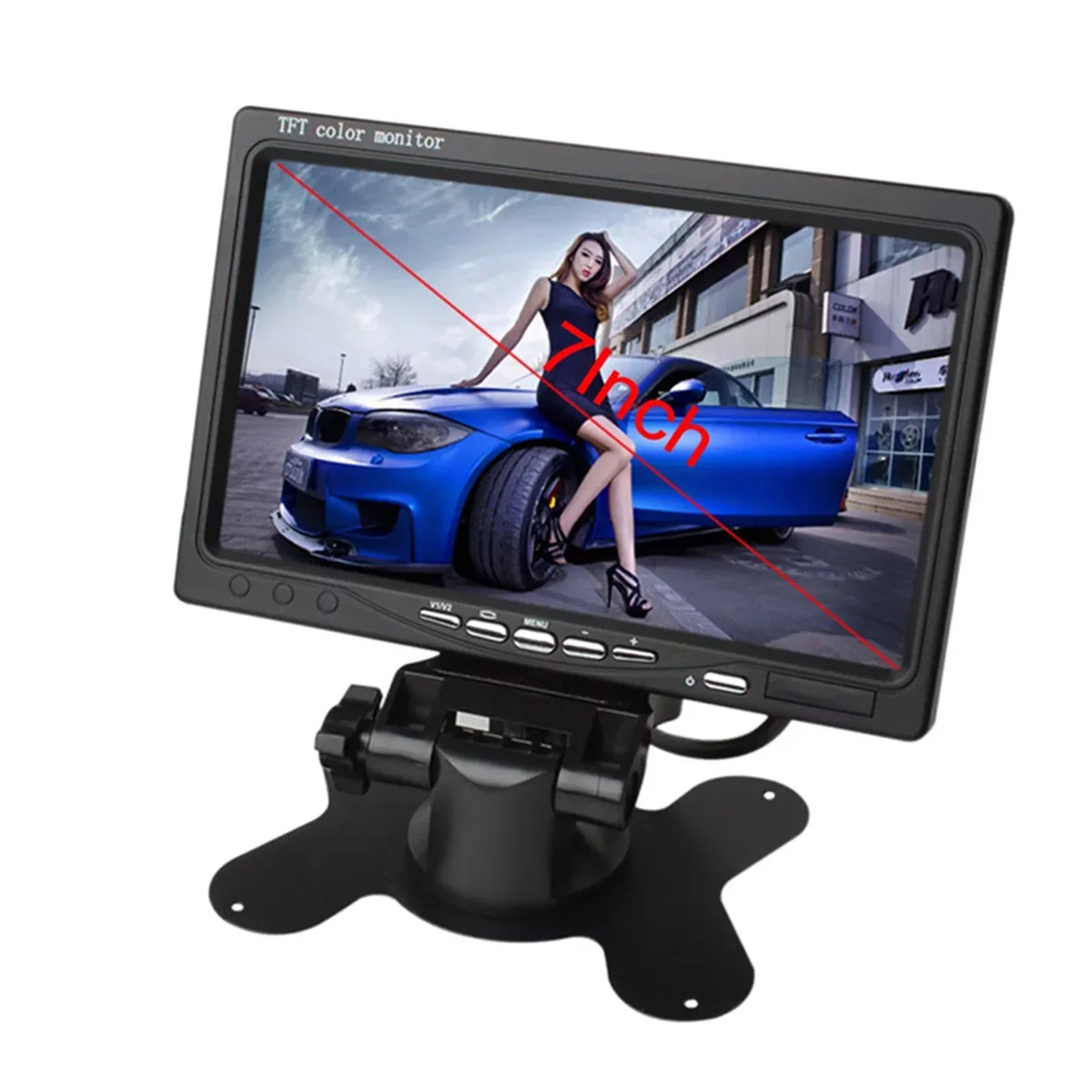 Screen Trucks 1024x600 RV Camera Bus Car Rear View Inch 7 HD Monitor HD Display Reverse Trailer AV For TFT Display Built-in Input Monitor Speaker Backup Screen