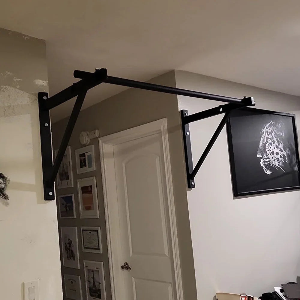or or Pull Rated Fitness Garage Wall Bar, Wall, Adjustable 22" Workout Upper 52" Mounted Depth Up Workout Station, From Body Chin 14" Gym Home Training Titan LB, Up 400