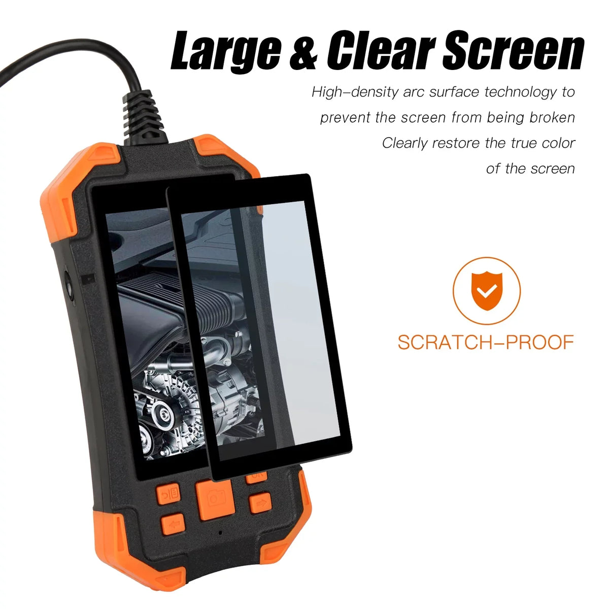 Cable/ Industrial Inspecti Semi-rigid Lens Light/ Card Probe/ Dual LED Inch for with Automobile Waterproof Camera Pipeline Slot Borescope with IPS 1080P 4.3 TF IP67 Screen 7.9mm Inspection