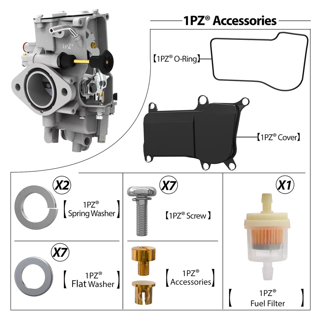 for 4WD YFM350X Replacement 1PZ Wolverine 400 Carb Warrior Moto-4 Yamaha Bear 1987-2004 YFM350 YFM400 350 Kodiak YFM35F Carburetor W35-CA1 Big 1996-1998