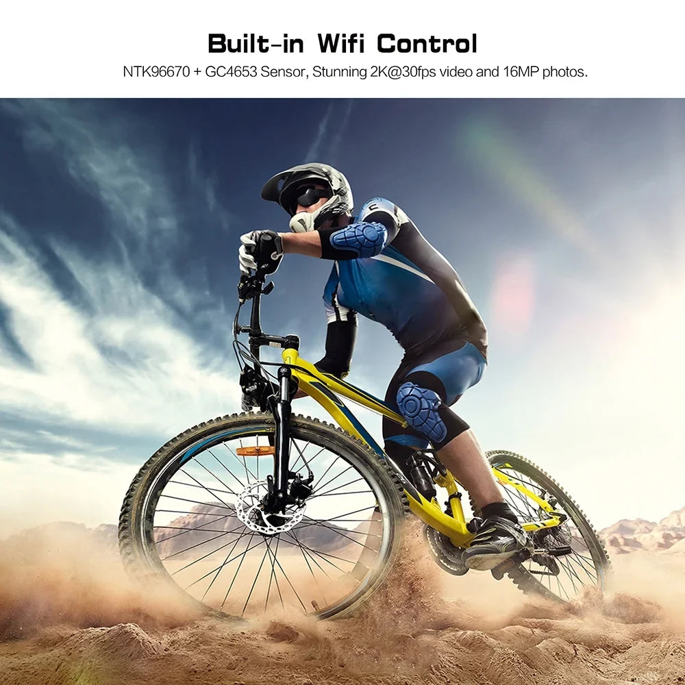 Wifi Camcorder,Head Adventure Camera Mounted Head With Bike Wifi Head-mounted Helmet App - Camera Camera Camera Adventures 4k Adventures Waterproof