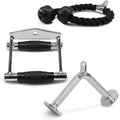 D Bar + Attachment Handle Double Cable Rope Combo V-shaped Tricep Yes4All +