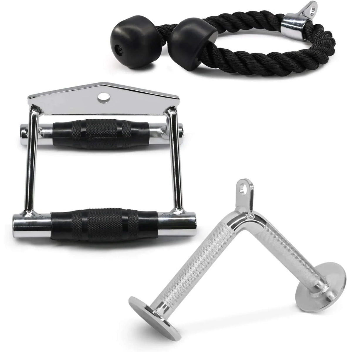 D Bar + Attachment Handle Double Cable Rope Combo V-shaped Tricep Yes4All +