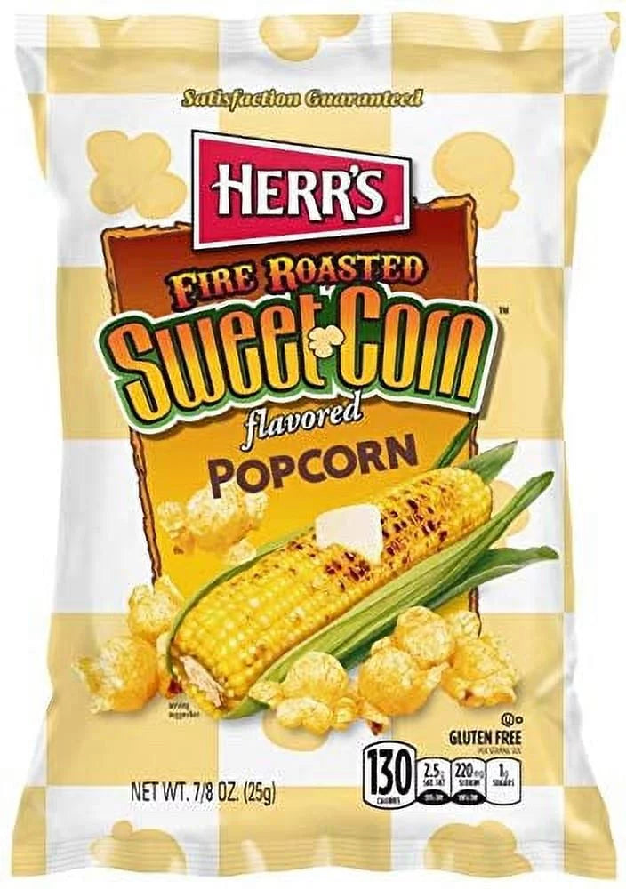 30 Roasted Sweet OF Popcorn Grams Corn PACK Fire Herr's 25