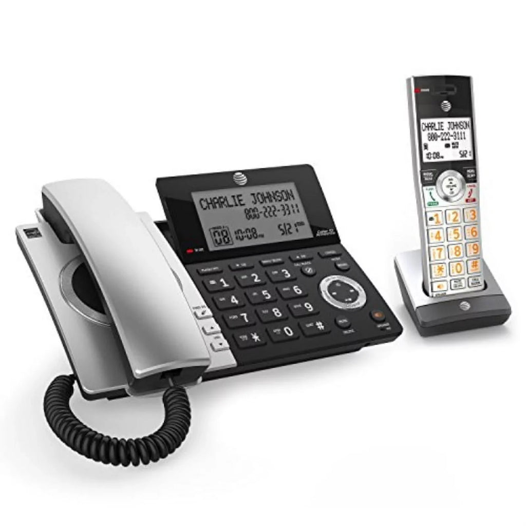 Handset Expandable Call with Blocker, Corded/Cordless with Smart Phone 1 CL84107 Black/Silver AT&T 6.0 DECT