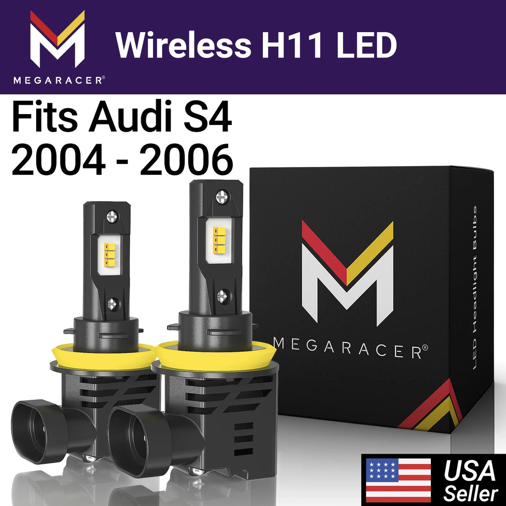 Automotive 12V LED Replacement Racer White 50W 12000LM High 2006 Bulbs Beam/ S4 Fog H9 Cool Headlight 38812 Wireless 2005 Light Audi H11 H16 S4 H8 Audi Mega 2004 6500K