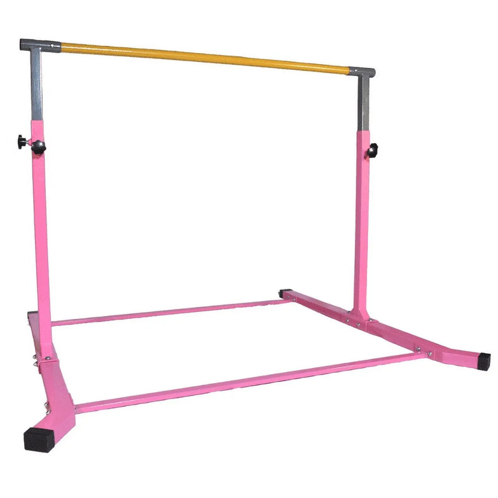 Kip Home Strong Legs, Curved FT, 5 Gymnastic Durable Pink Bar, Junior Star-TD Kids, Adjustable Equipment, for 3-5 Expandable Horizontal Gymnastics, Heavy and Height Training Duty Bar