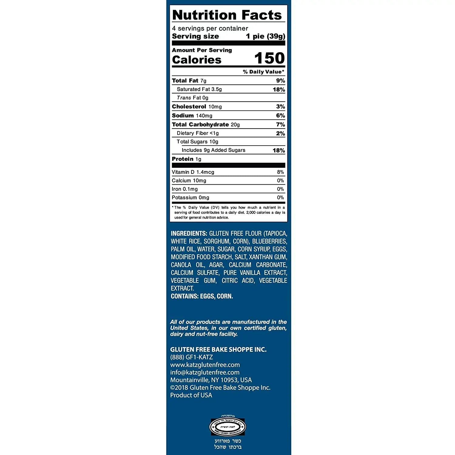 Free Gluten Gluten Katz Mini | Soy | Free, Free, Free, Kosher Each) Pies Dairy Nut Ounce Free,