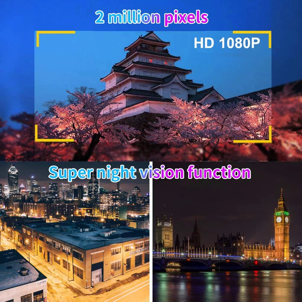 Front 1080P Channels VSYSTO 2 WiFi Cam, Motorcycle G-sensor & Angle Camera HD Recorder, Video Night Wide Dash No Driving Rear Loop 130° Vision Recording, Screen