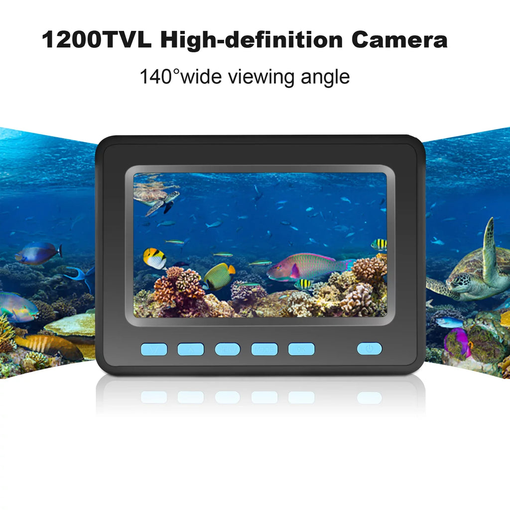 Fishing LCD 4.3'' Boat Fish Vision Walmeck for 20M/30M Finder 1200TVL LED Ice IR Night Fishing 8PCS Underwater Camera Camera