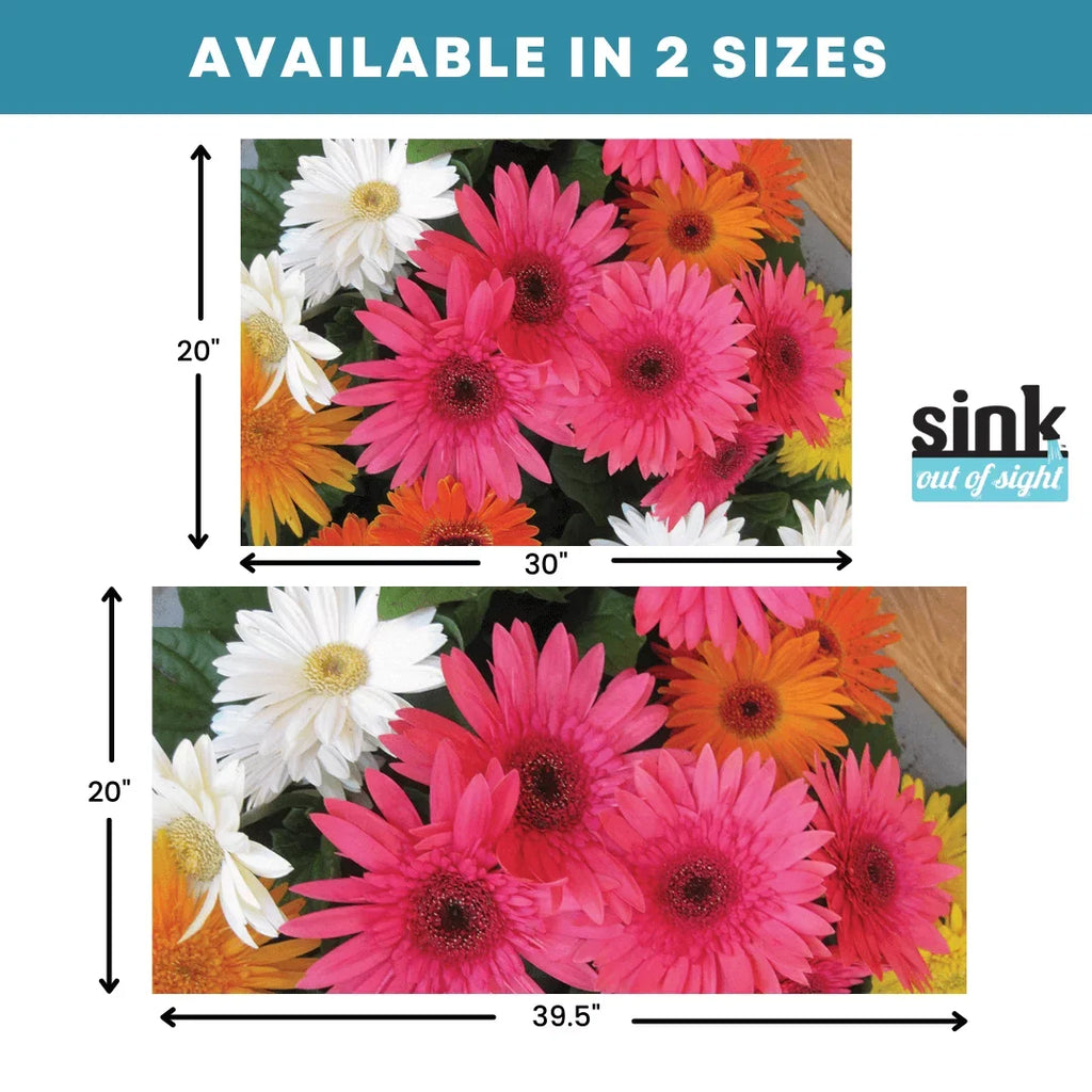 Kitchen Liquids Décor Sink Through Home dimension: SK2-CD Double Sizes. Sink Debris 39.5" Cheerful and Design: Pass Sight- Sink x 2 Out Daisies Cover, Cover, Hot/Cold 20" of Adjustable
