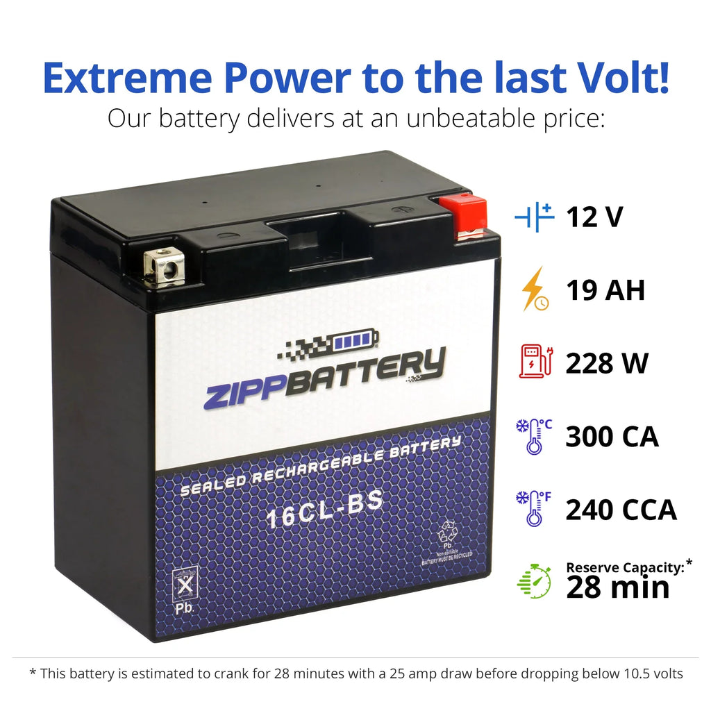 89-'96, 650cc Kawasaki Jf650 Cc Battery Battery Jf650 X2 86-'95 Ski for Zipp Jet Yb16cl-bs Ts