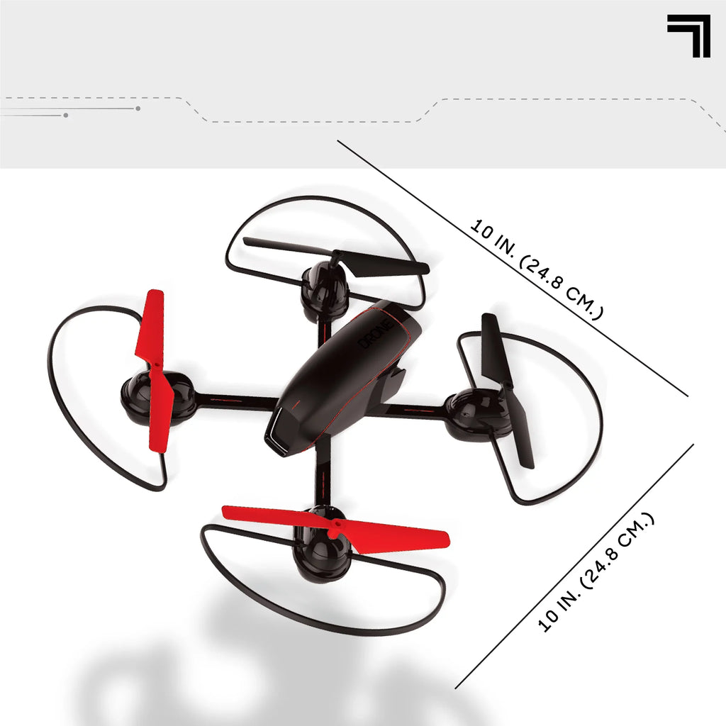 Wireless Assisted Remote 2.4GHz RC Controlled Landing, Quadcopter Mach with Stream Rechargeable with Drone IMAGE 10inch SHARPER and Camera,