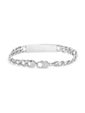 925 Cuban ID Curb Mens Bracelet Sterling Polished 9 Silver Link Chain Inches