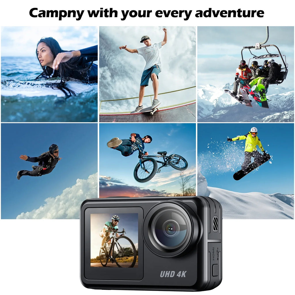 Camera Sports Underwater 20MP Camera Waterproof WiFi Accessories Campark Screen Camera 4K Touch Action Vlog GoPro Kits Camera 30FPS Compatible