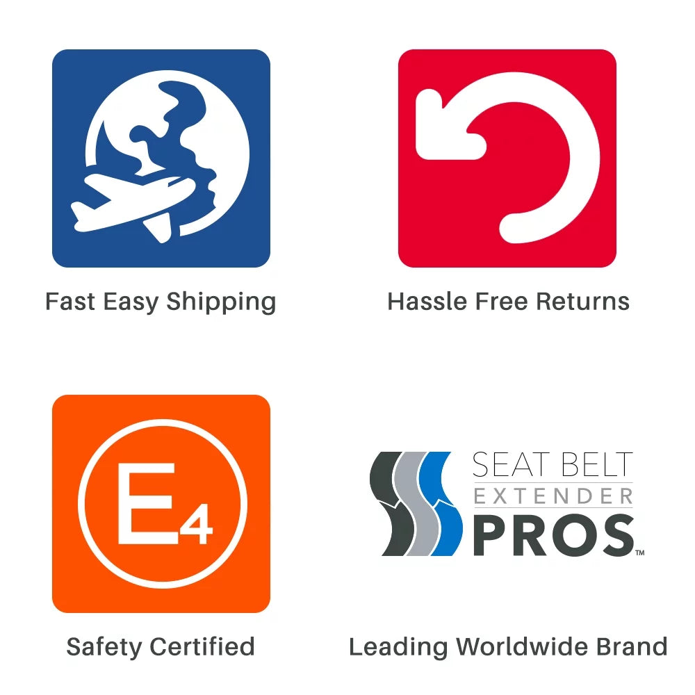 7 Pros Black, Seat Type Seat - Belt Z, E4 Safety Belt Rigid Certified Extender Extension from Inches