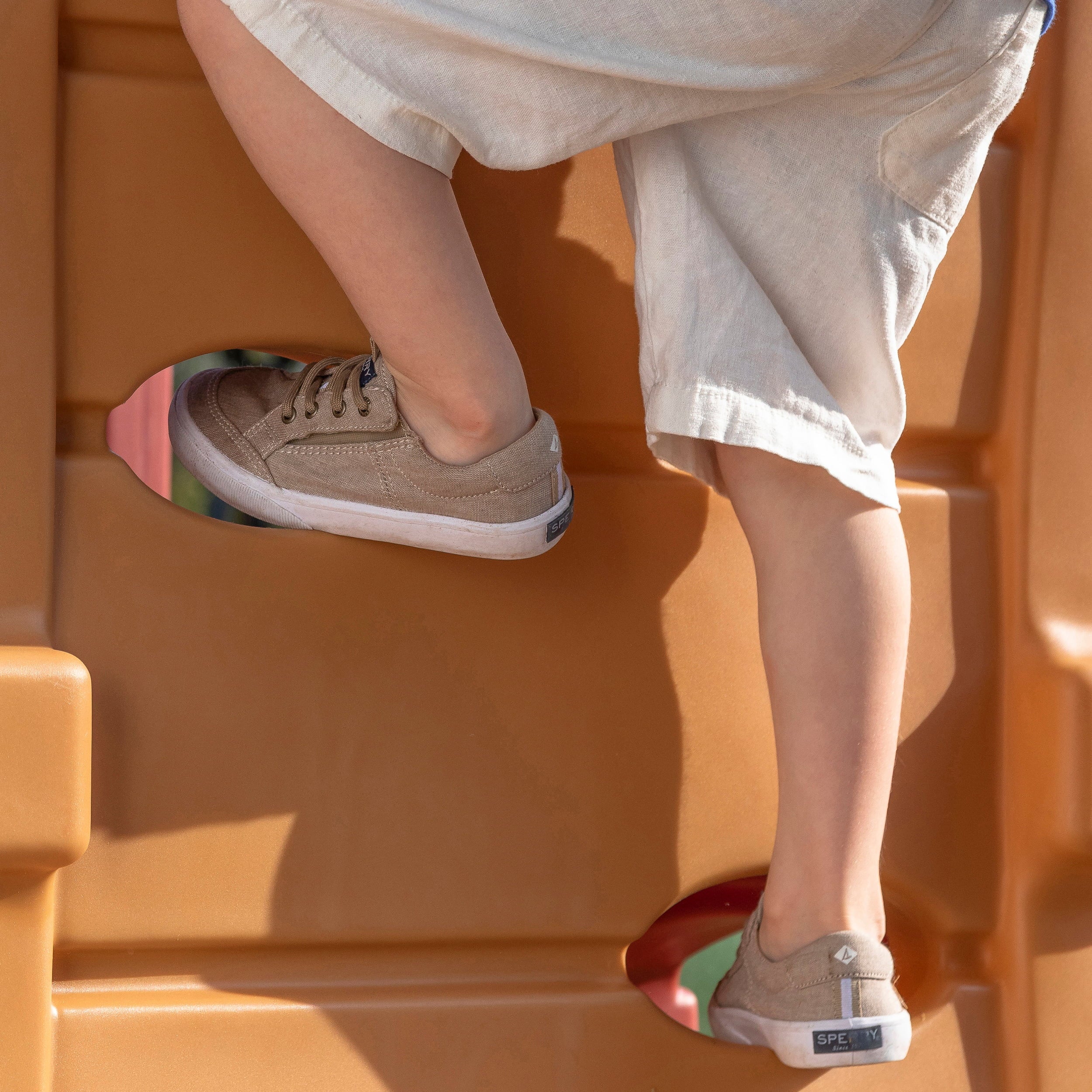 Toddlers Play Double Slide Climber, Up Step2