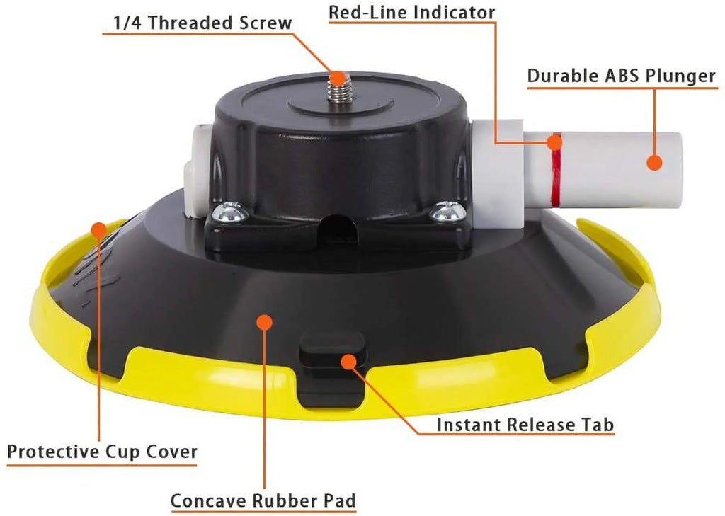 Camera Kit Car w/ Pump Mount, Mounting Vehicle Panorama Camcorder Suction Professional Vacuum 6" Cup Holder 360°
