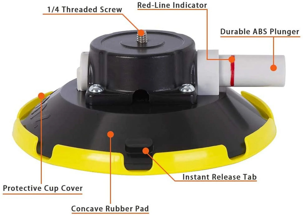Camera Kit Car w/ Pump Mount, Mounting Vehicle Panorama Camcorder Suction Professional Vacuum 6" Cup Holder 360°