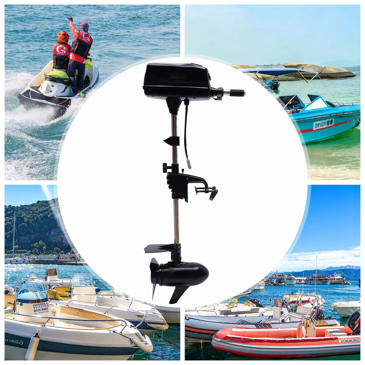 Brushless Boat 2200W 48V Electric Boat HANGKAI Outboard Engine Motor Trolling