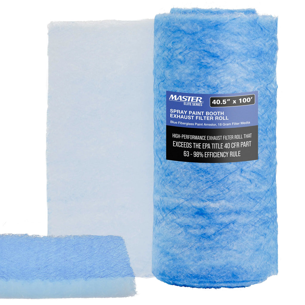 Exhaust Spray Paint Master Captures Paint Booth Roll, Refinish 40.5" Overspray - Premium Paint Heavy-Duty Elite x Particles - Traps 100' Autobody Auto Filter Arrestor Booths in Fiberglass Gram 18