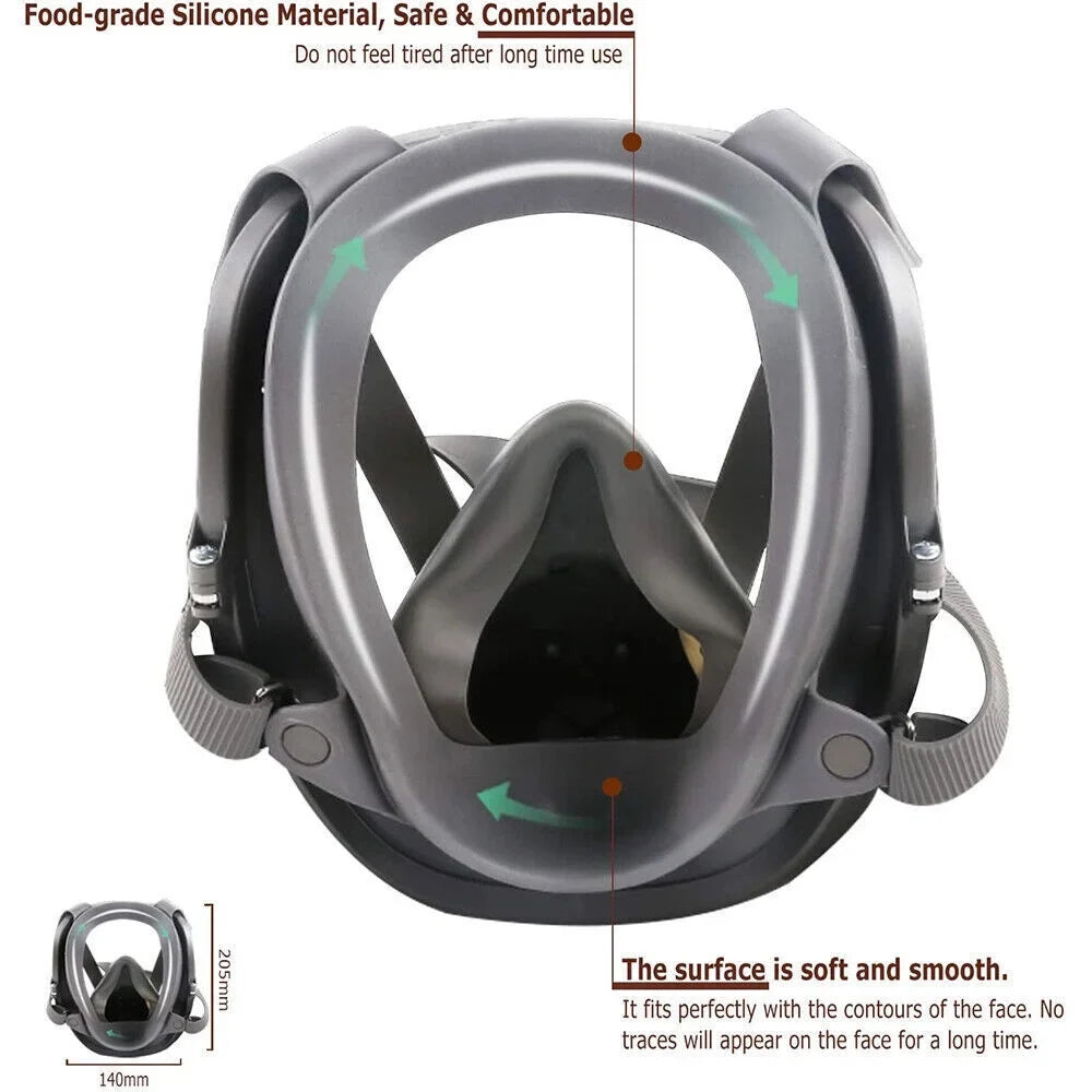 Full 6800 Face Mask w/Filters Spraying Facepiece Set Painting Respirator Gas for