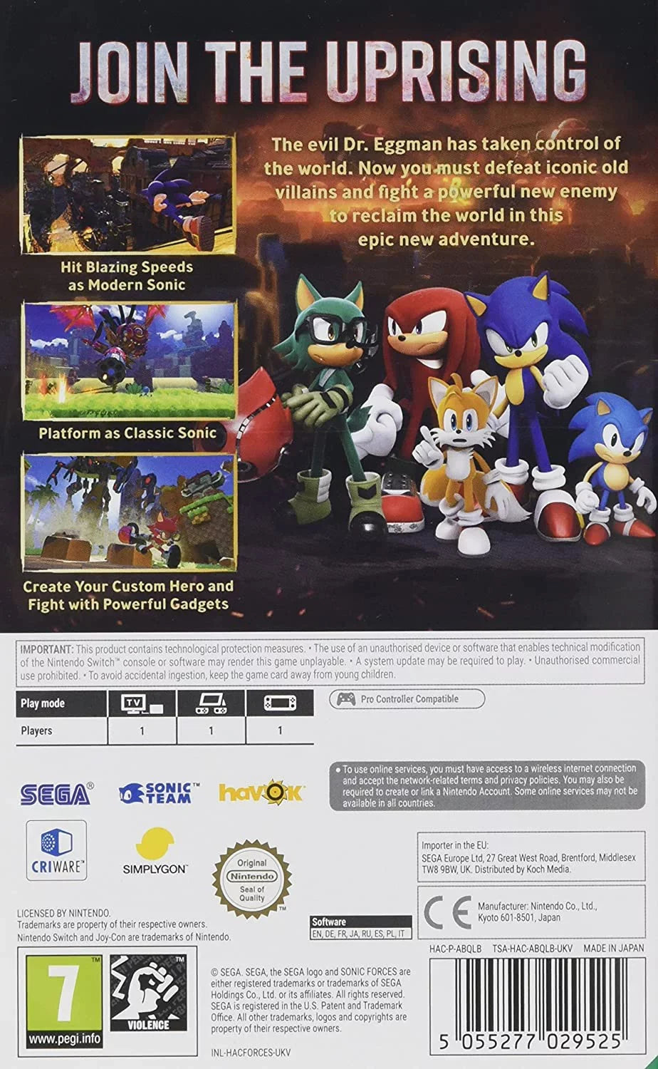 Switch) (Nintendo Forces Sonic