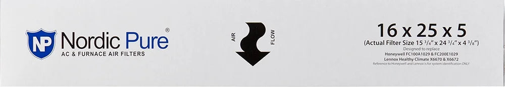 (4 Filters 3/8) 4 Air 16x25x5 Pack Honeywell 10 MERV Replacement Carbon Plus