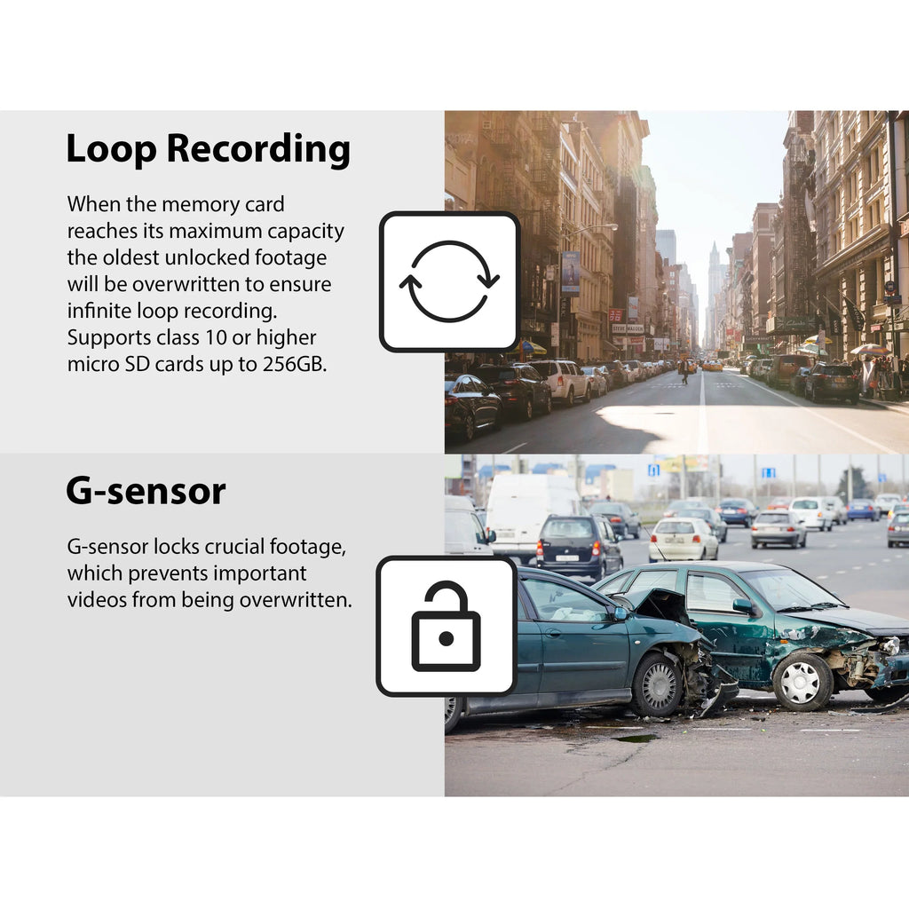 1080p Full Pro HD Rexing and Rear V1P Front Cam Dash