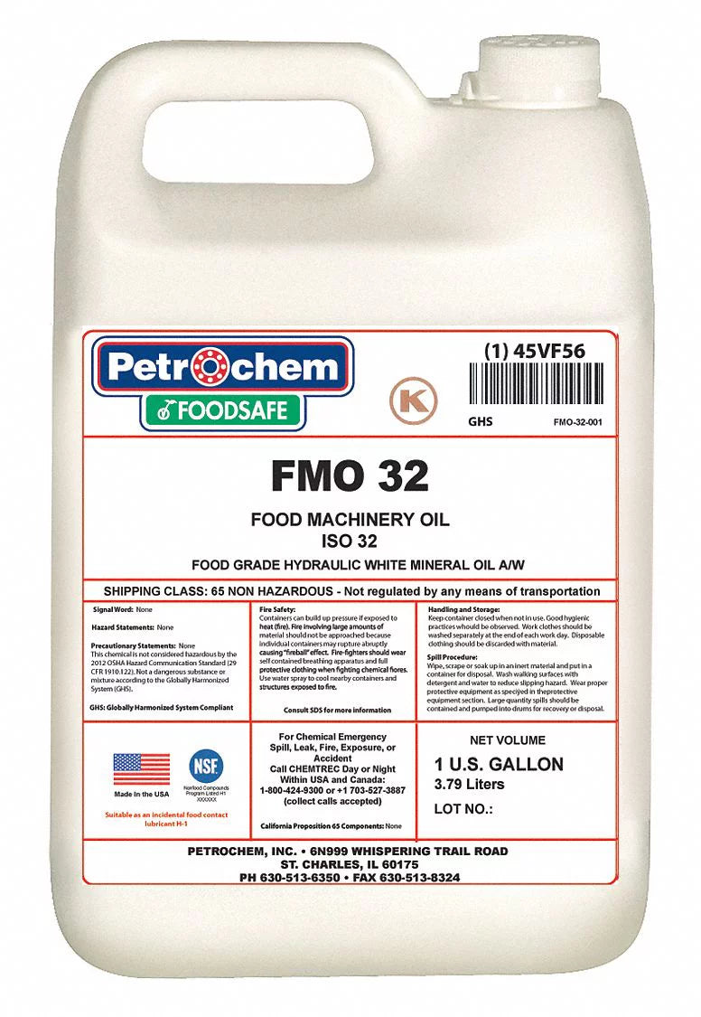 32 FMO gal.,Pail,ISO 32-001 Petrochem Hydraulic Oil,1