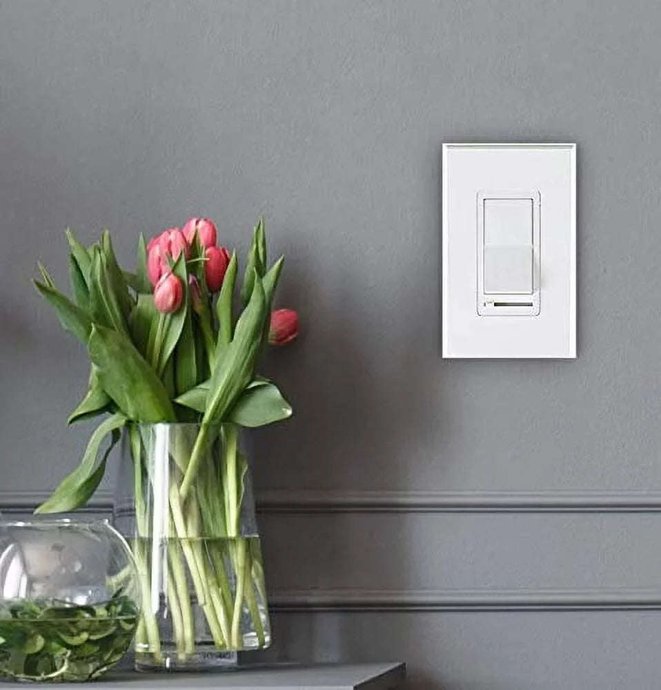 max,Cover Light/CFL/Incandescent,3-Way Watt LED Included Pole Switch Dimmable Single Cloudy Plate Wall for in Bay Dimmer Slide,600