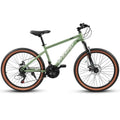 Carbon Commuter Shifter Front Trail Bike, Mountain Bike 21-Speed Mens Mountain City Thumb Womens A24301 Bicycles Brakes Ecarpat Wheels, 24 Fork steel Frame Disc Inch