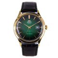 Men's 4 FAC08002F0 Dial Watch Green Band Bambino Leather Orient Version Brown