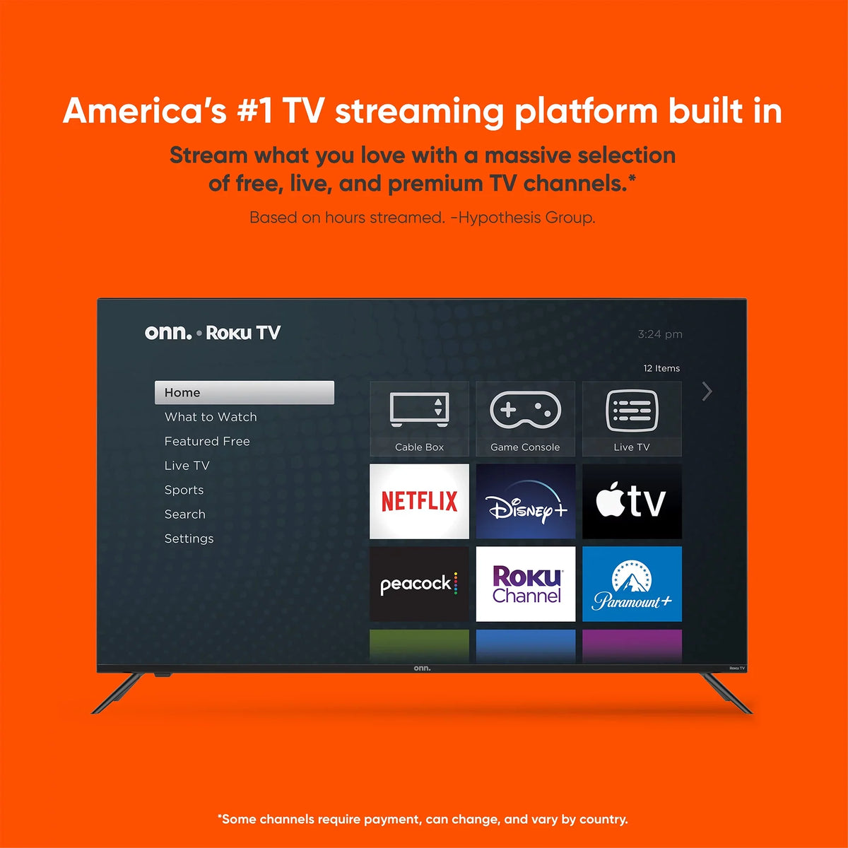 TV onn. FHD Roku Smart LED Class (1080P) (100069992) 43”