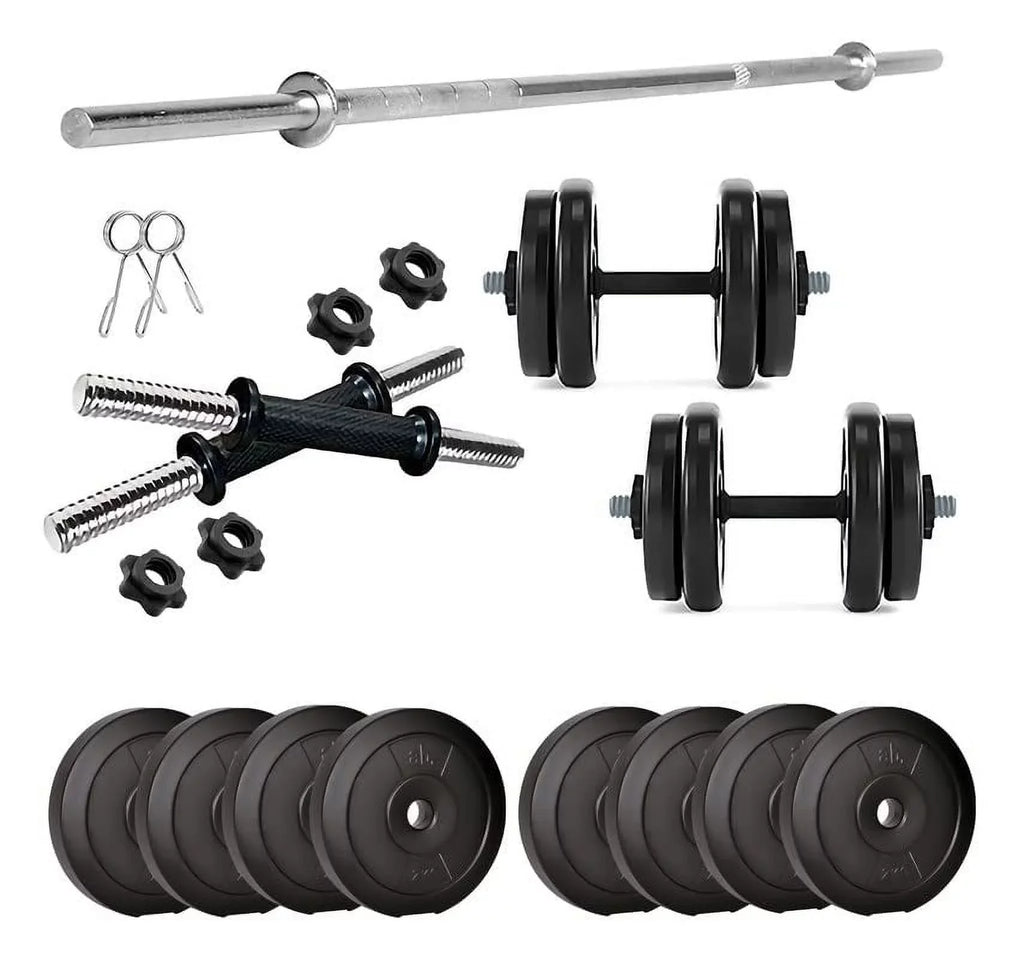 Gym Ft Home Dumbbell with 16 Kg and PVC Set Rods Gym anythingbasic. One 4 Pair Rods
