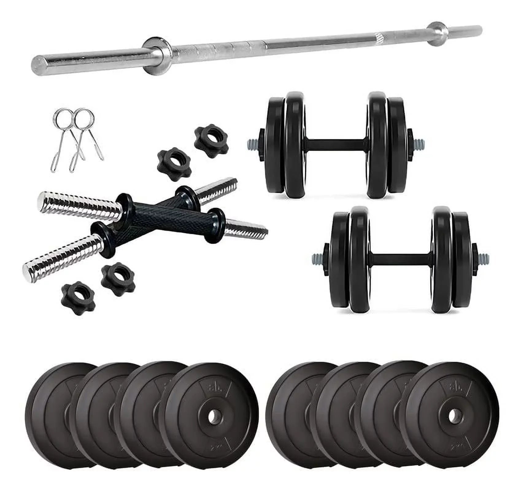 Gym Ft Home Dumbbell with 16 Kg and PVC Set Rods Gym anythingbasic. One 4 Pair Rods