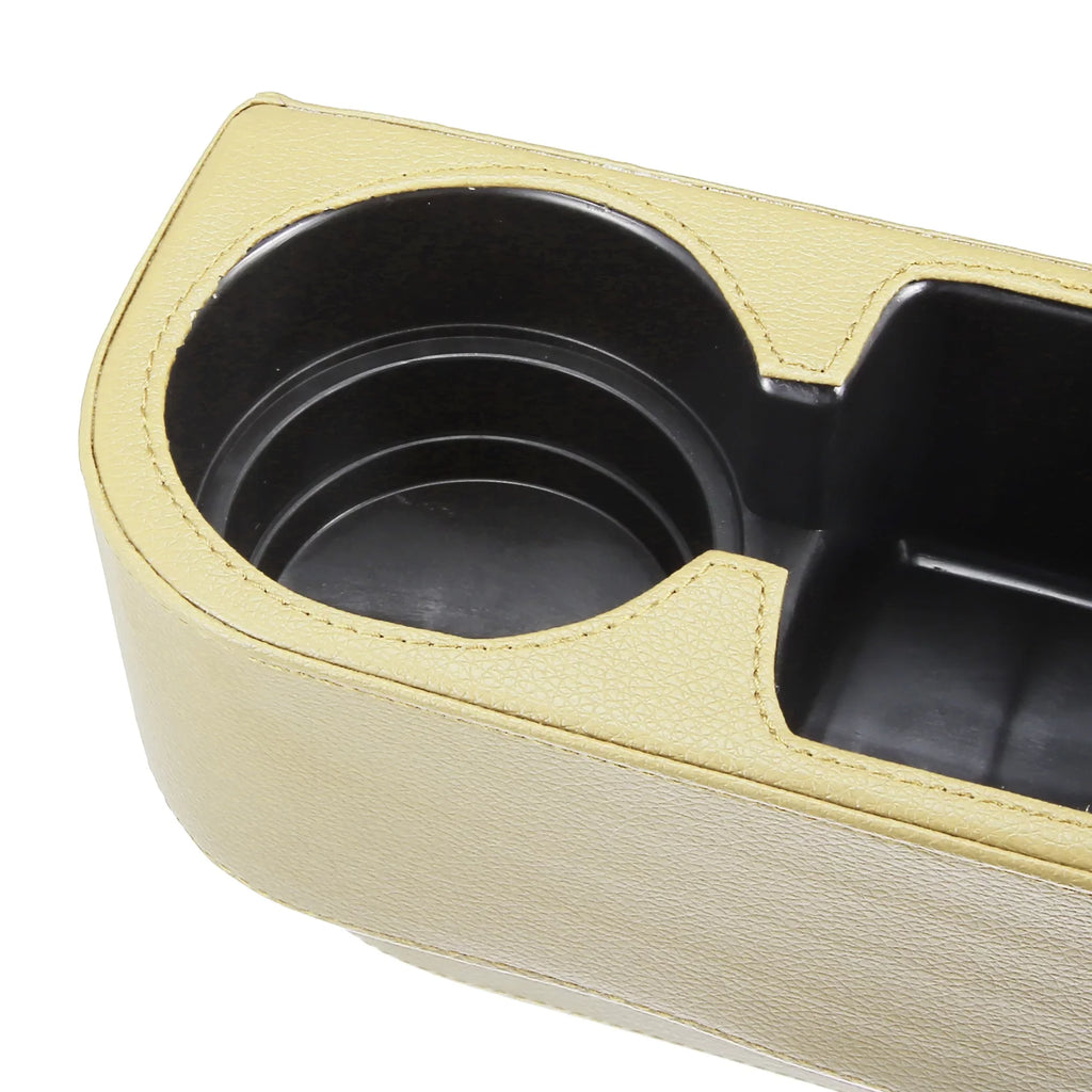 Car Storage Organizer Pocket Console Filler Cup Holder Side Gap Seat Car Beige Multi-function Box Seat