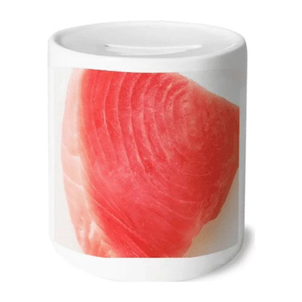 Piggy Food Cerac Salmon Sashi Money Case Coin Texture Meat Box Bank
