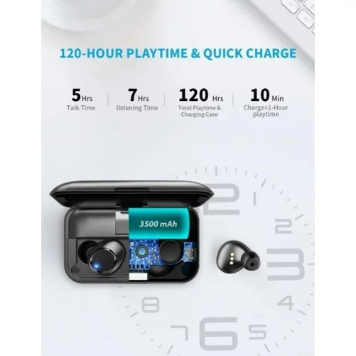 Charging E C5 (2020), (2021) Headphones True Earphones (2019), 5G, for - A7Q Wireless (2020) Case Mic Stereo Edge Earbuds Endi X100, Razr Nokia One 3.1, Display LED 7.1, Motorola TWS w Moto