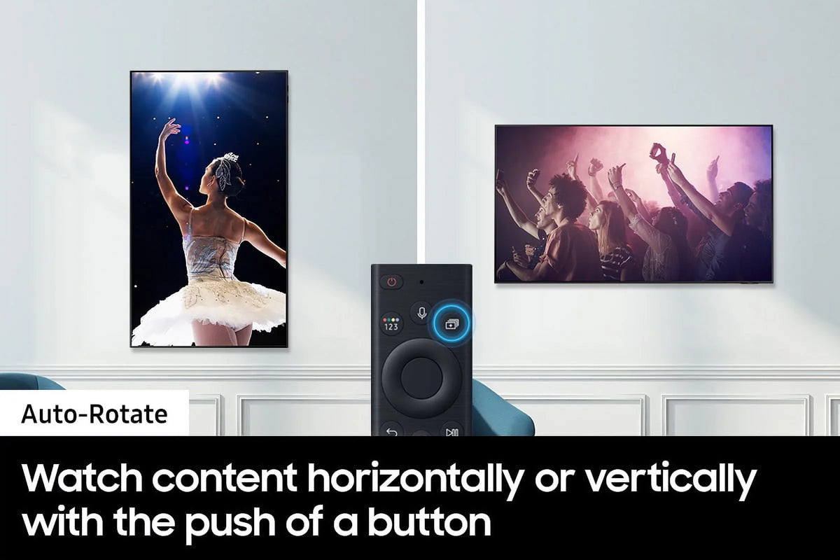 (2022) QLED Frame with 4K The Mount Auto-Rotating Smart 55-inch UHD VG-ARAB22WMT Wall TV QN55LS03BAFXZA