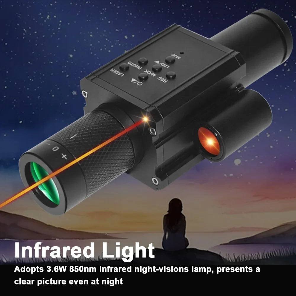 1.2inch walmeck Boating Fishing Monocular Taking Wildlife Telescopes Display Photo for Device Day Video Digital Use Observation Night-Visions Infrared Night Recording Video Camera Portable Sight