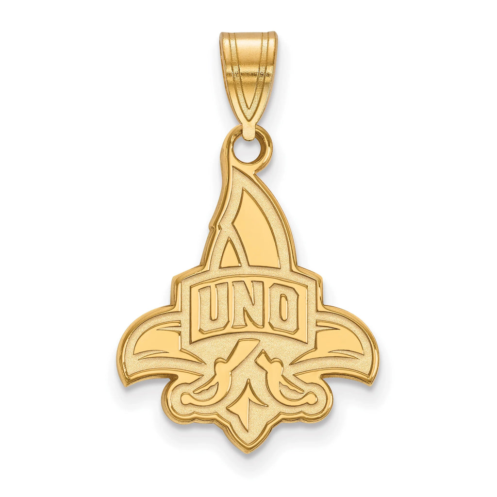 LogoArt Gold Orleans 10k New Official University Licensed Collegiate Yellow of Large Pendant (UNO)