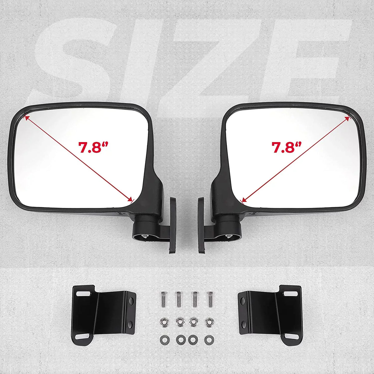 Compatible Polaris 500 2015-2022 900 Mirror Side Mirrors Kemimoto View 570 Ranger UTV with Rear