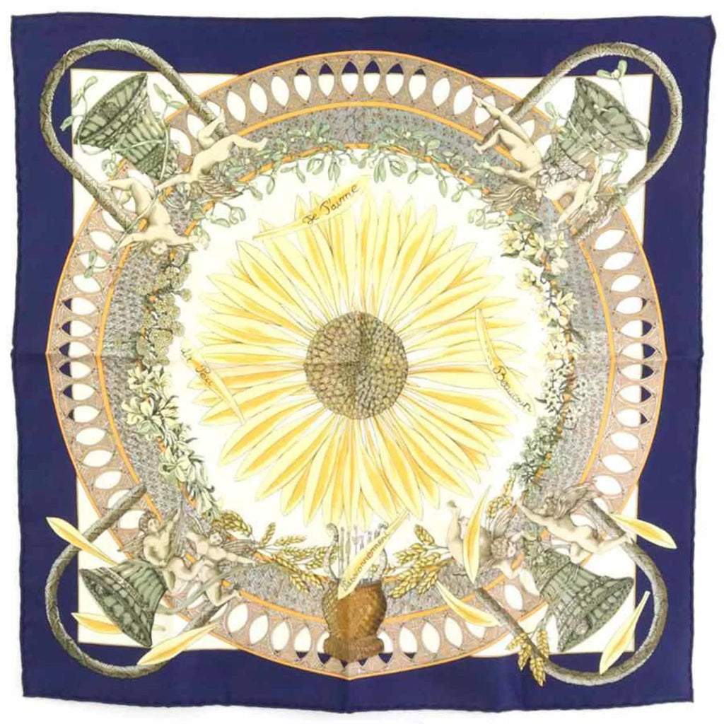 Scarf Hermes AMOURS e55908 Silk Petit Carre Multicolor Pre-Owned (Good) Unisex HERMES